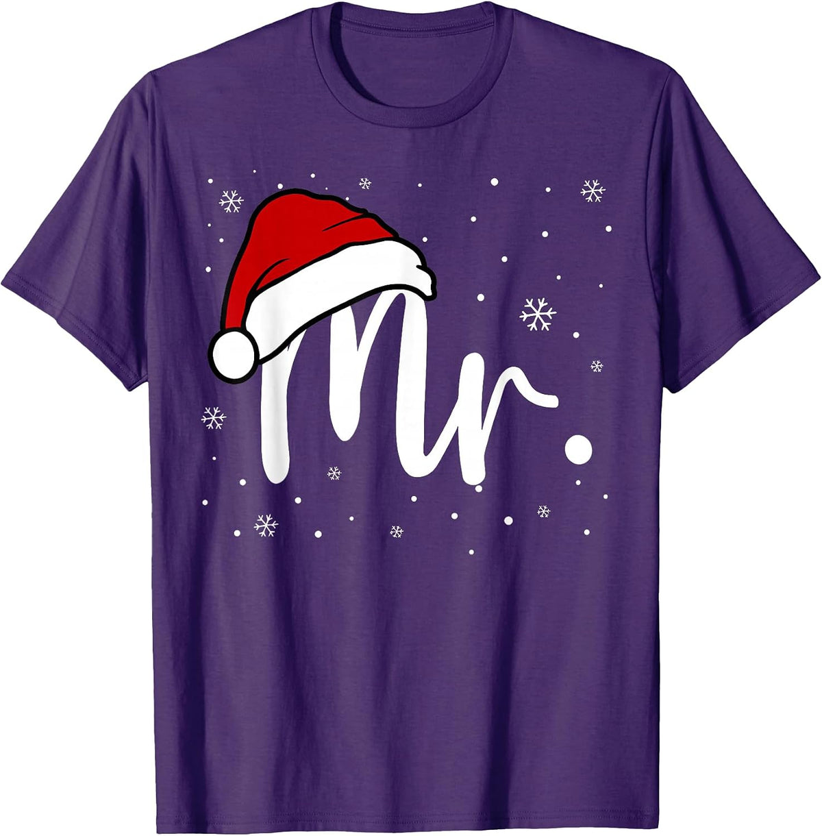 Mr And Mrs Claus Christmas Couples Matching His And Her T-Shirt