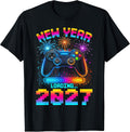 New Year Loading 2027 Happy New Year Video Game Celebration T-Shirt