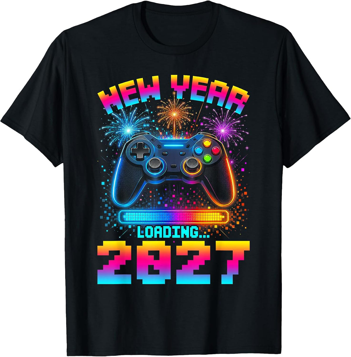 New Year Loading 2027 Happy New Year Video Game Celebration T-Shirt