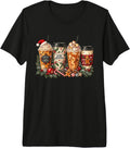 Cozy Christmas Coffee Cups Merry Holiday Drinks Vintage Xmas Premium Tri-Blend T-Shirt