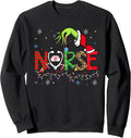 Stethoscope Nurse Merry Christmas Xmas Lights Holiday Snow Sweatshirt