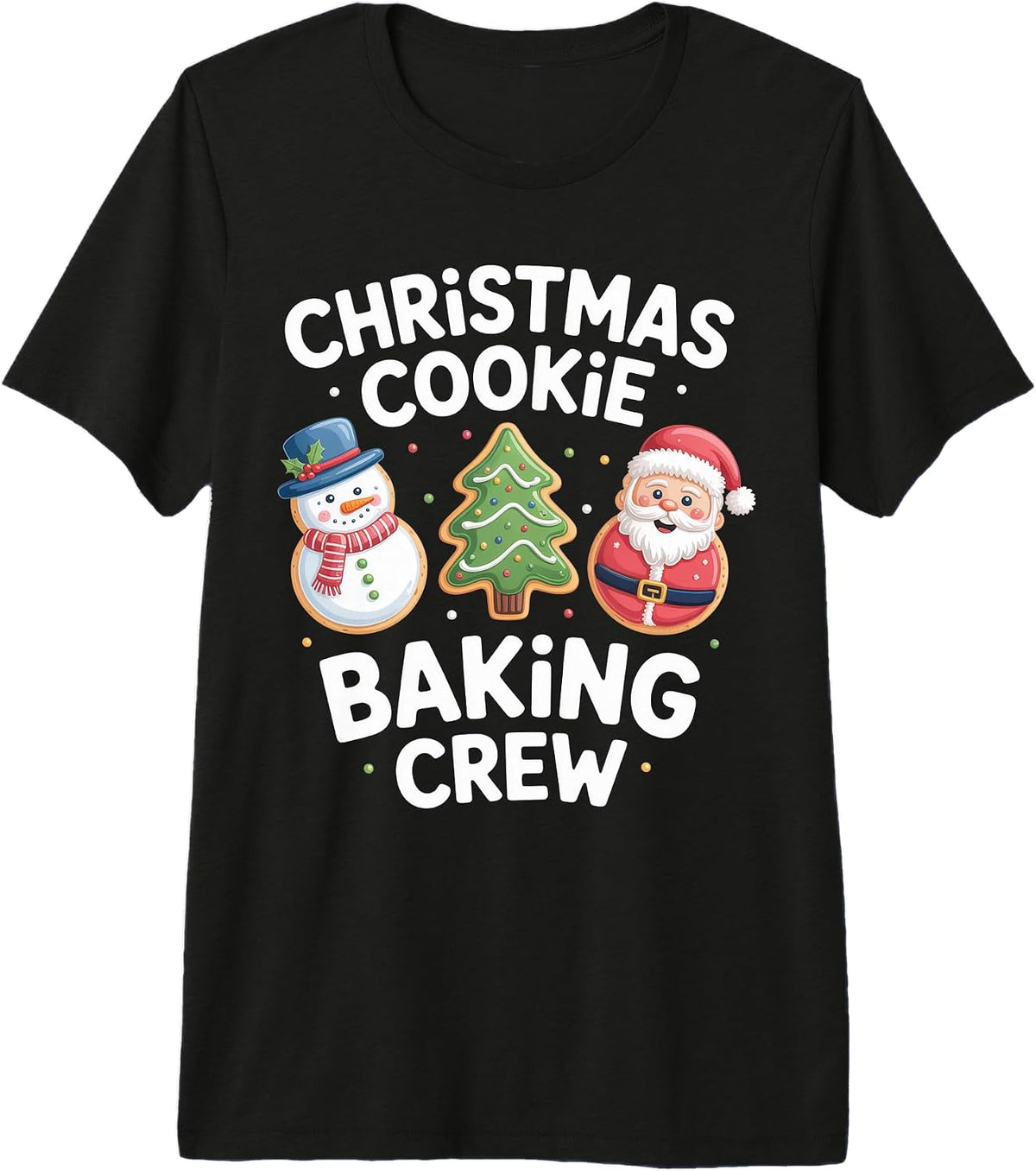 Christmas Cookie Baking Crew for Holiday Bakers and Family Premium Tri-Blend T-Shirt