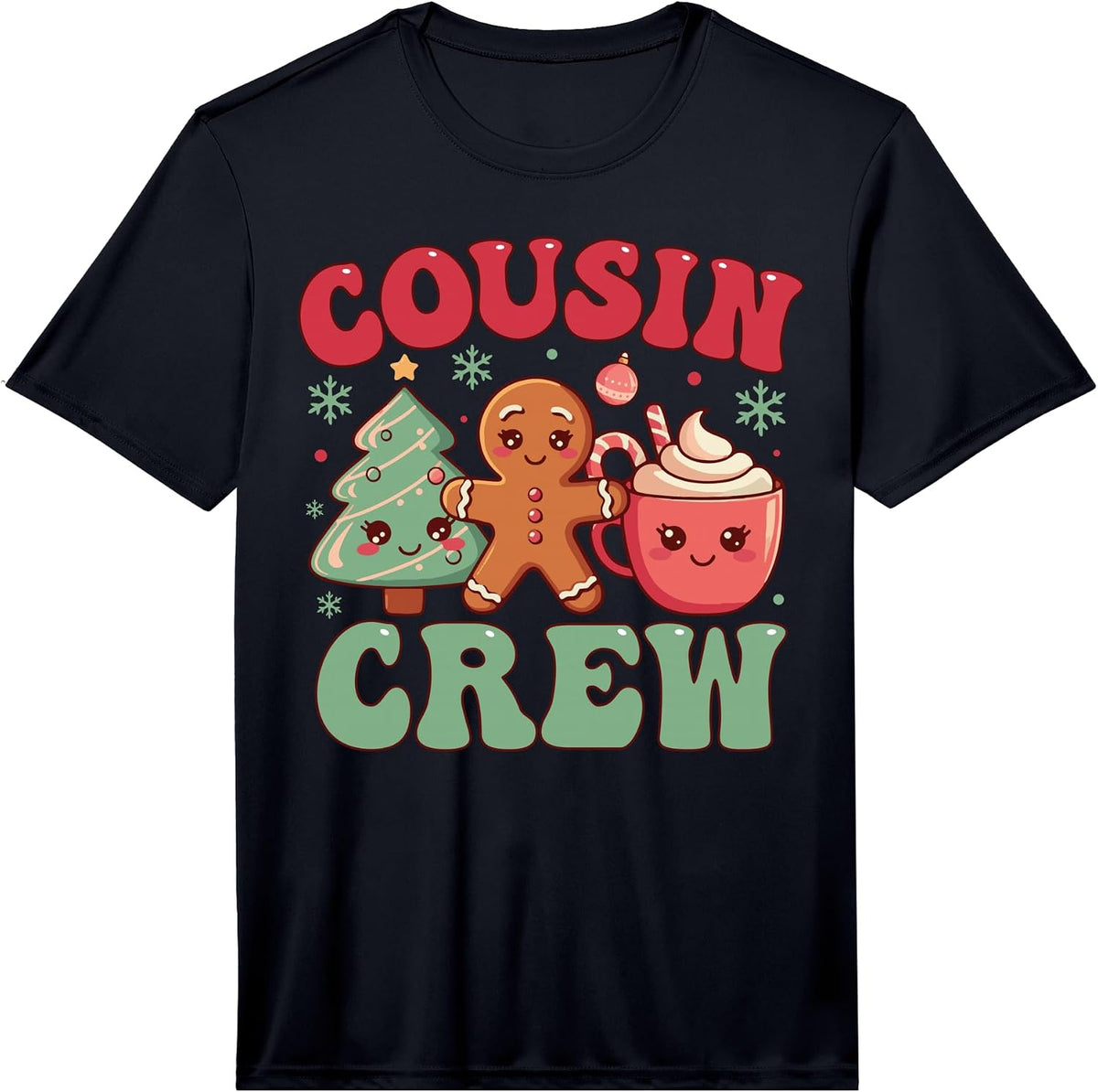 Cousin Crew Christmas Xmas Lights Family Matching Performance T-Shirt