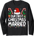 Our First Christmas Married As Mr and Mrs Couples Matching Long Sleeve T-Shirt