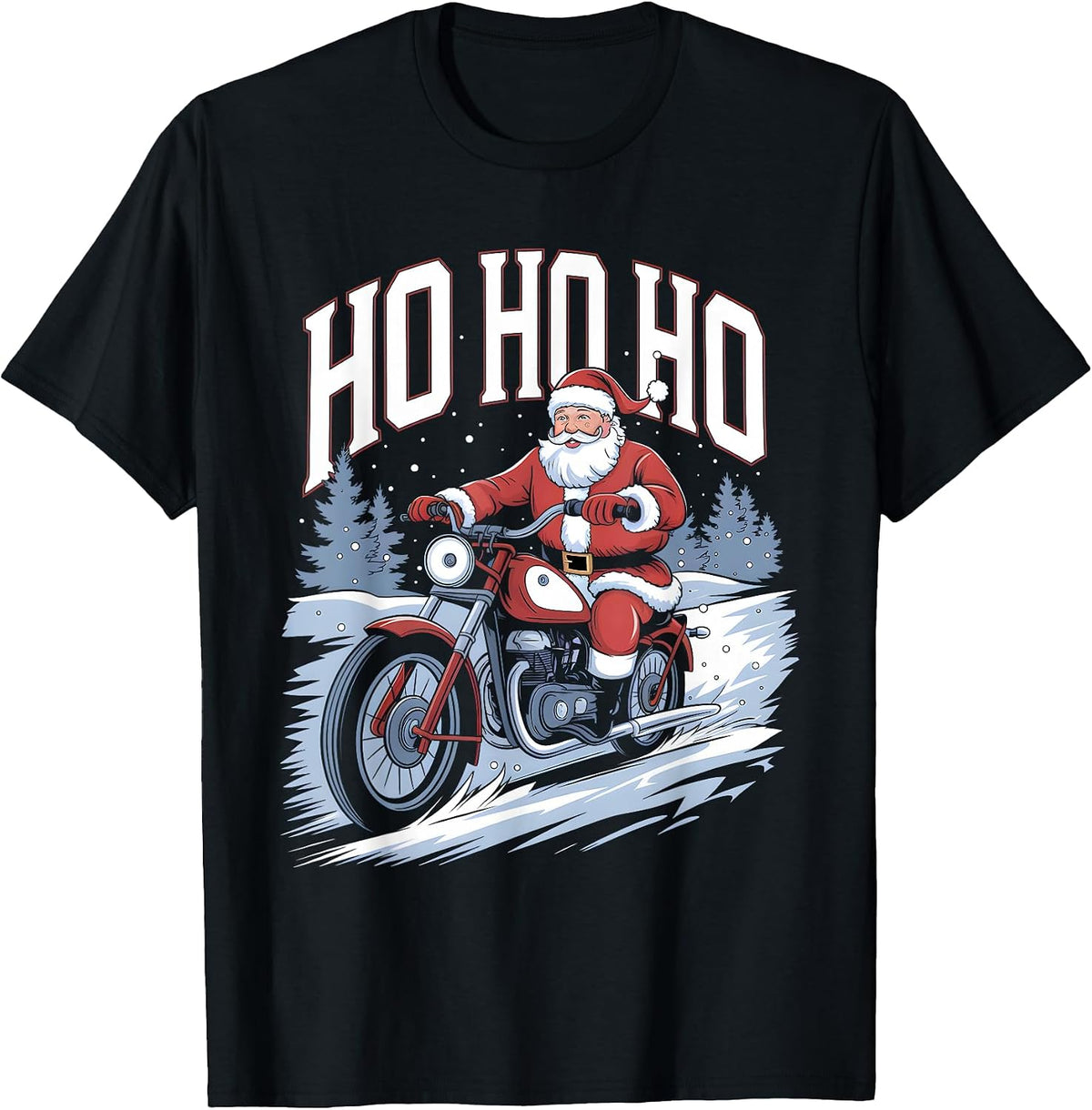 Christmas Funny Santa Claus Humor X-Mas Vacation Motorcycle T-Shirt