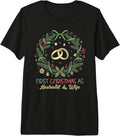 First Christmas As Husband and Wife Married Couples Newlywed Premium Tri-Blend T-Shirt