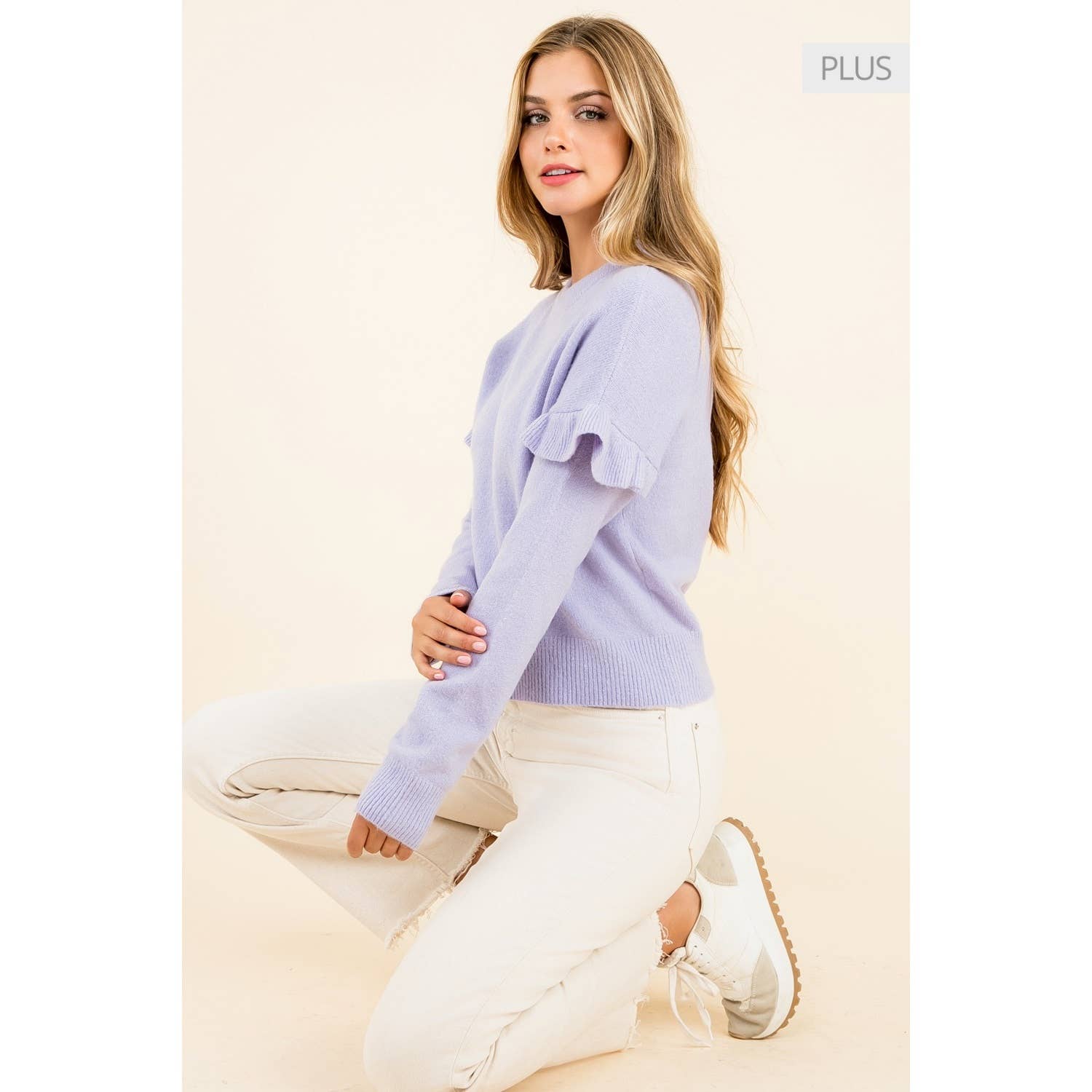 /Size Xl/ Ruffle Sleeve Sweater