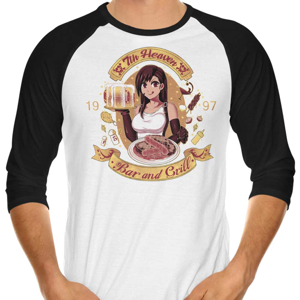 7th Heaven Bar and Grill - 3/4 Sleeve Raglan