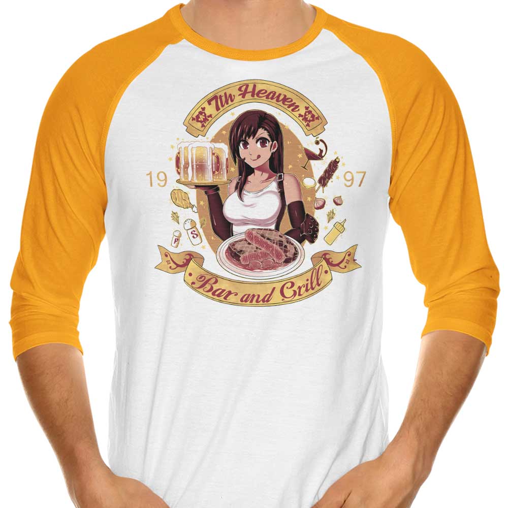 7th Heaven Bar and Grill - 3/4 Sleeve Raglan