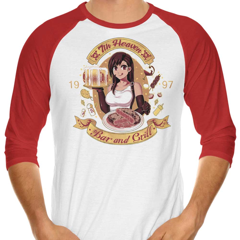 7th Heaven Bar and Grill - 3/4 Sleeve Raglan