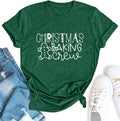 Christmas Cookie Baking Crew Shirts Women: Merry Christmas Printed T Shirt Casual Xmas Holiday Tee Tops
