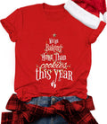 Merry and Pregnant T-Shirt for Women Early Pregnancy Announcement Christmas Tree Graphic Top