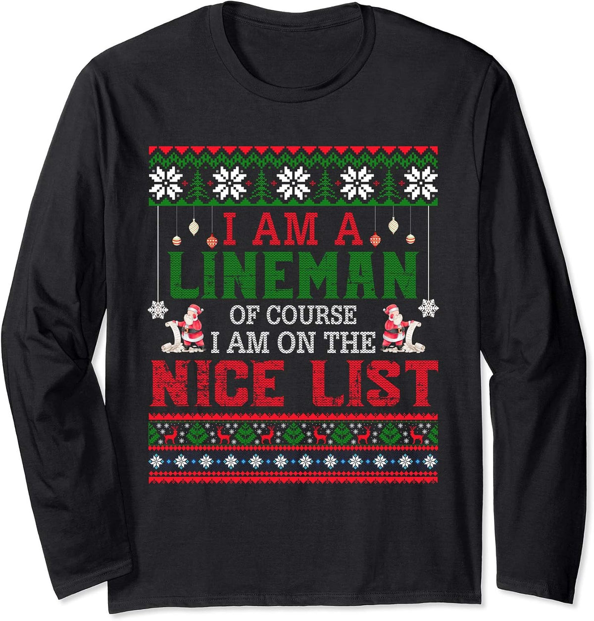Nice List Ugly Sweater Gift For Christmas