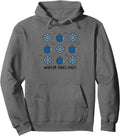 Winter Vibes Only Snowflake Mug Grid Pattern Design Pullover Hoodie