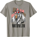Mothma'am Coquette Bow Leopard Moth Coffee Cute Teen Girls T-Shirt