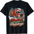 Vintage Truck Driver Christmas Holiday T-Shirt