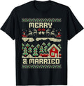 First Christmas Married 2025 Ugly Christmas Merry & Married T-Shirt
