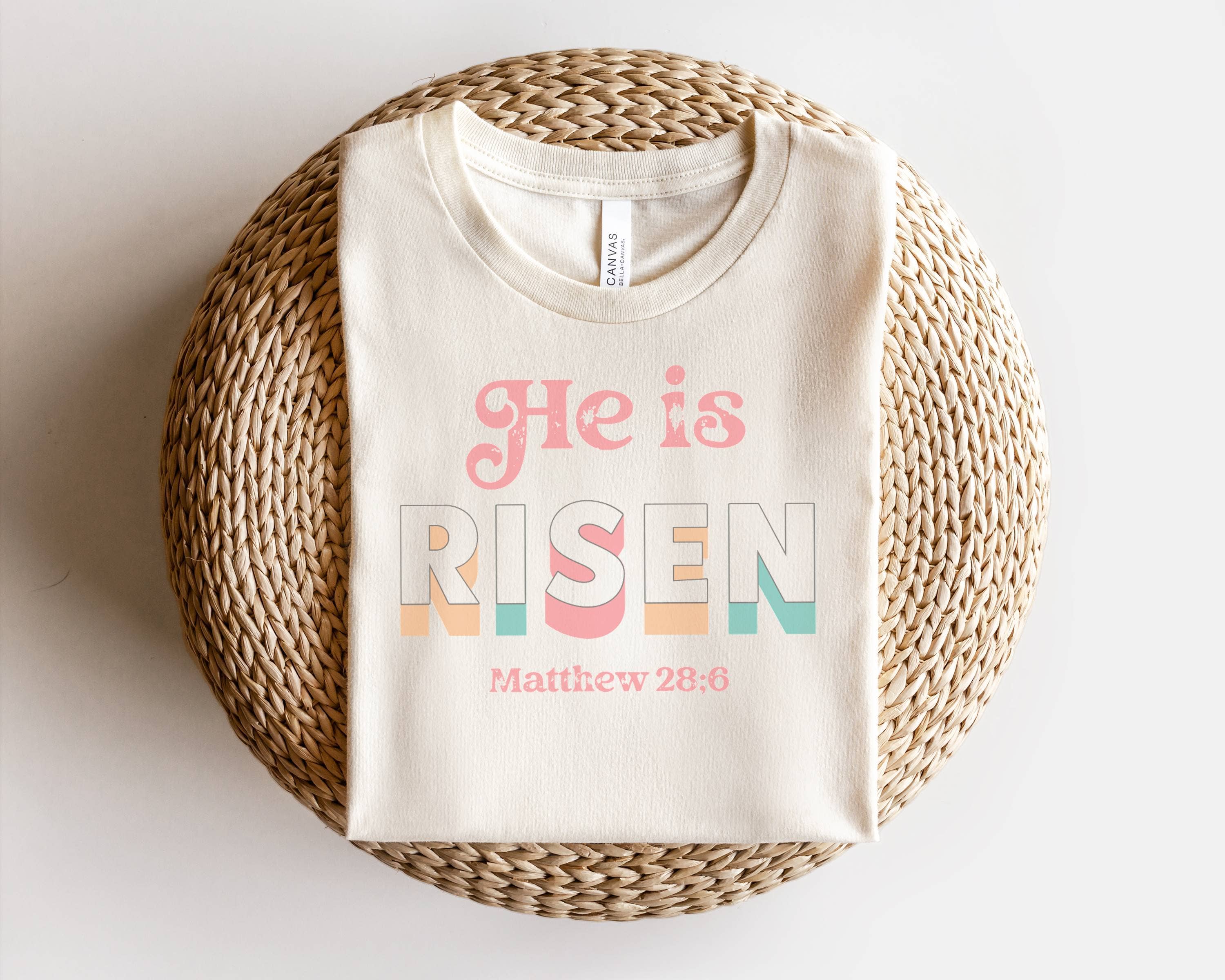 He Is Risen Easter Graphic Tee | Women's Tees Religous Tees