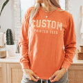 Custom Long Sleeve Tee Fall Comfort Color Name Logo Location
