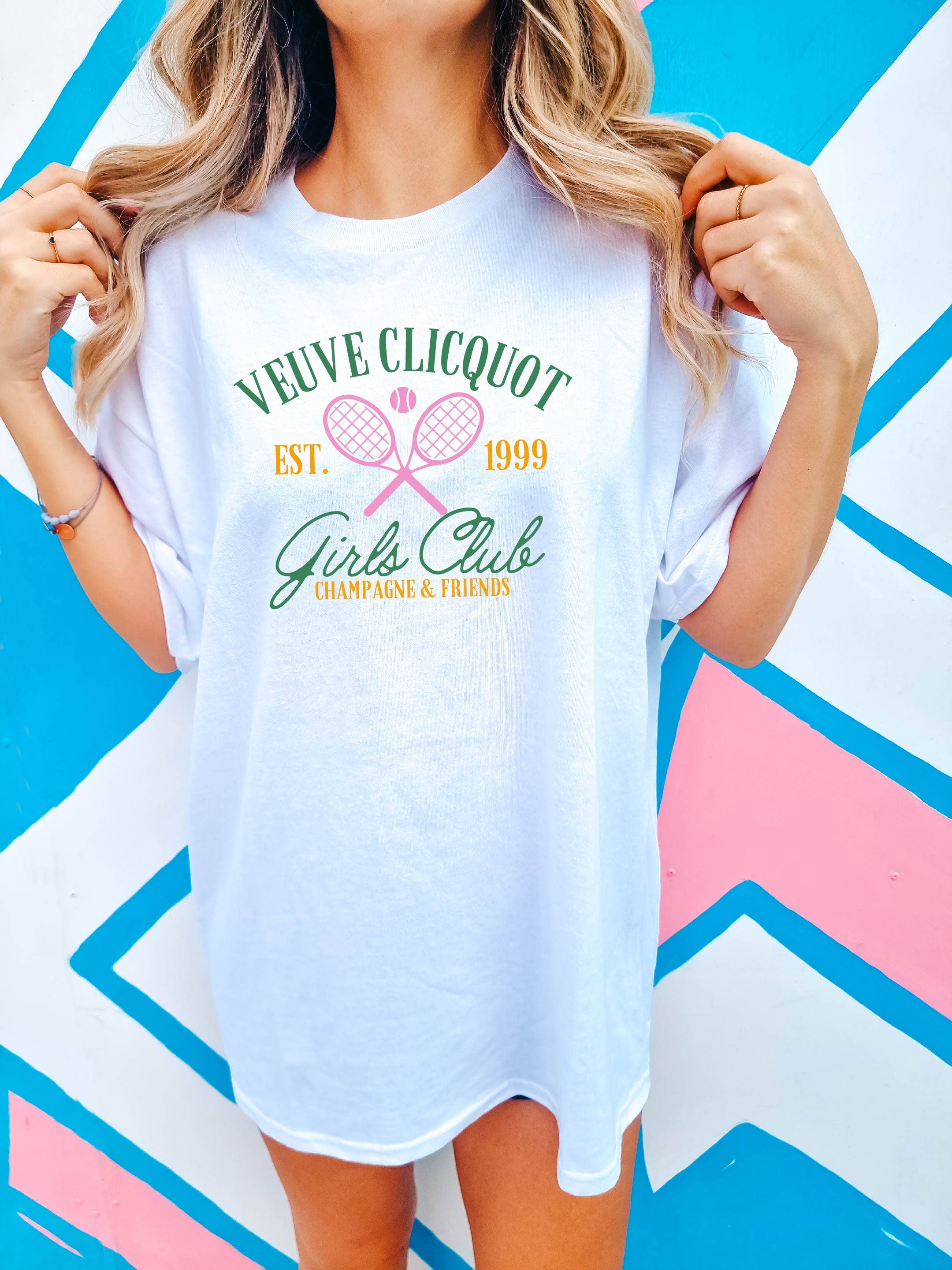 Tennis T Shirt, Graphic Apparel, Coastal, Trendy Girls Club