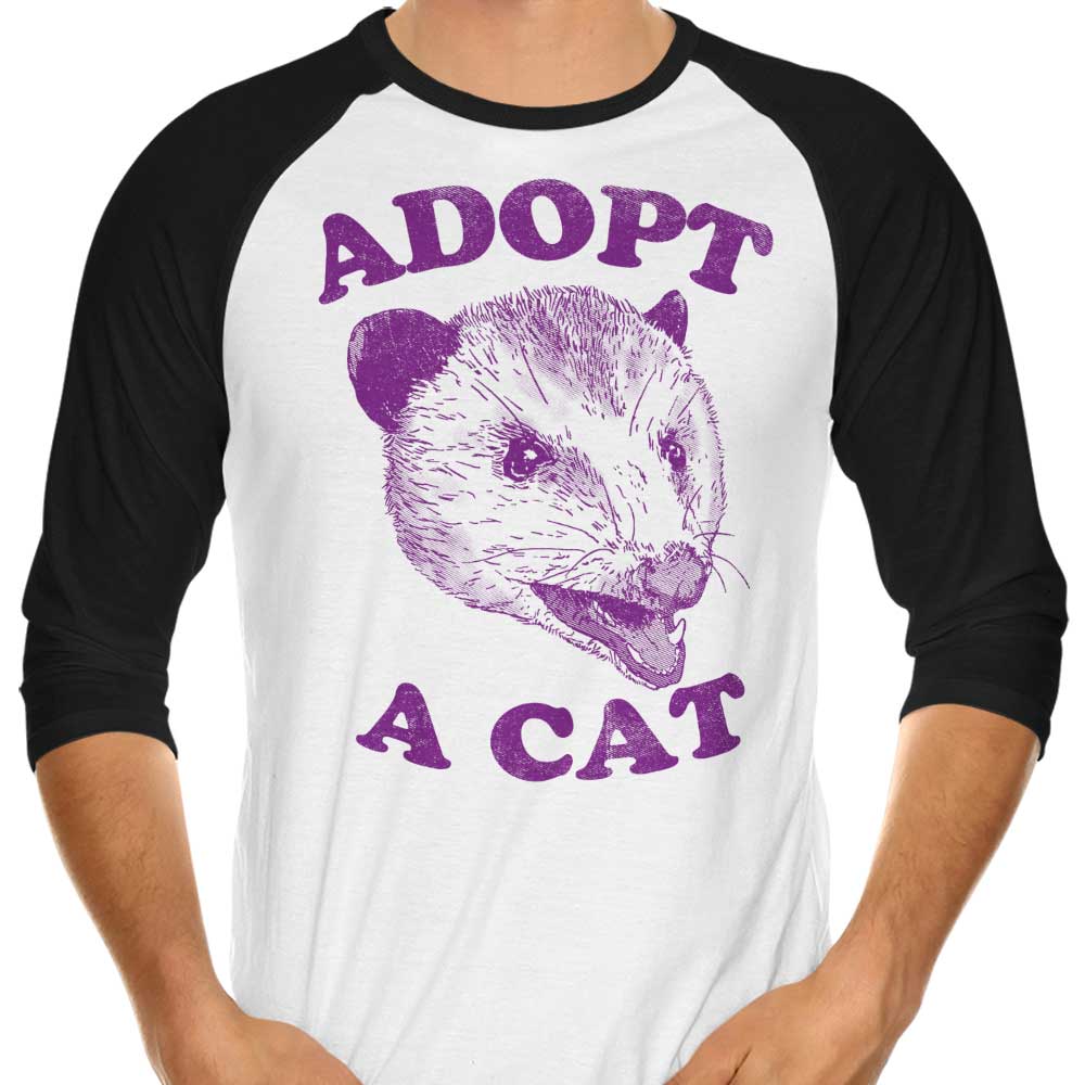 Adopt a Cat - 3/4 Sleeve Raglan