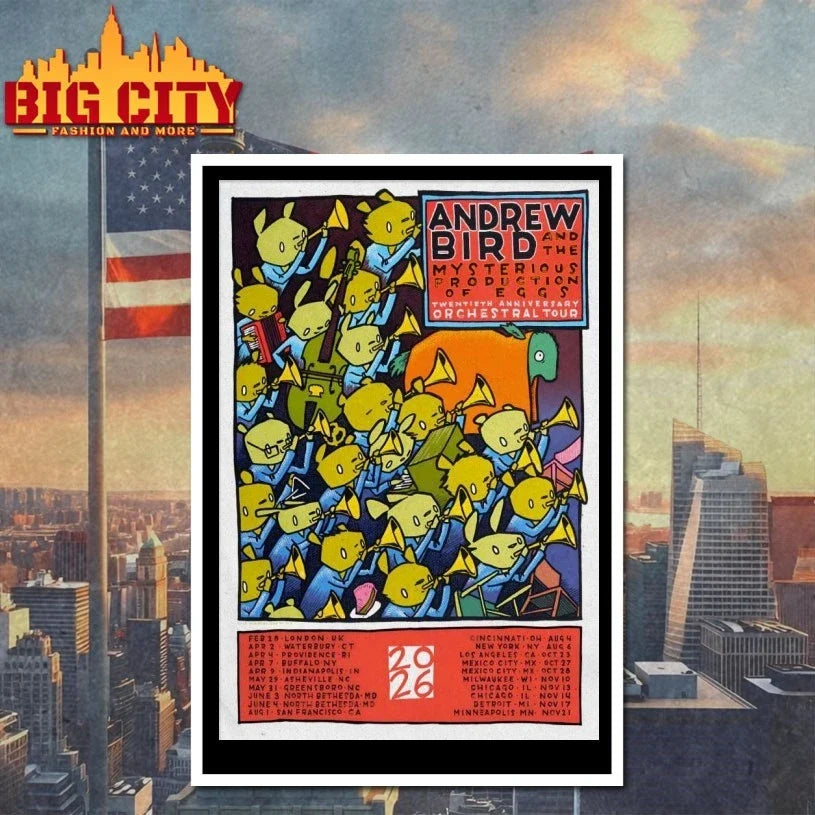 Andrew Bird The Mysterious Production Of Eggs Orchestral Tour 2026 Poster Unisex