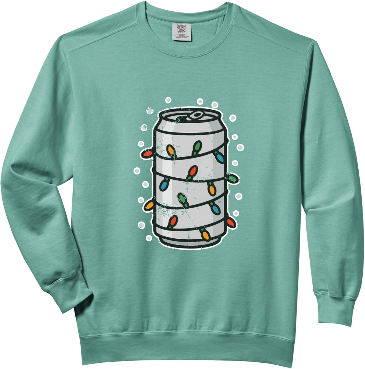 Christmas Can Wrapped in Lights Comfort Colors Adult Sweatshirt