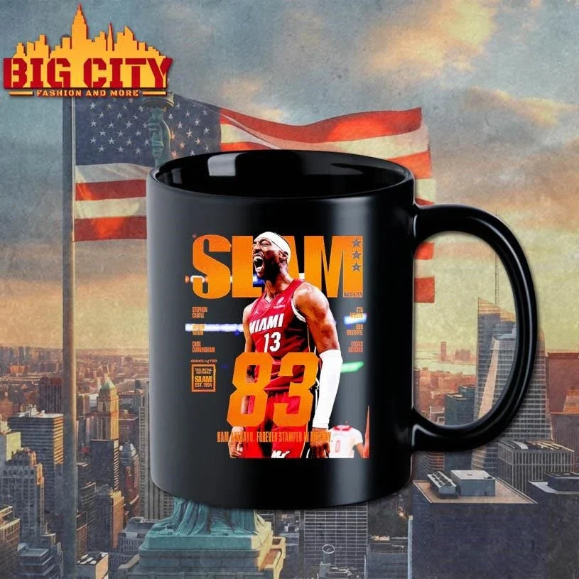 Bam Adebayo Miami Heat On The Cover Of SLAM 261 83 Points Forever Stamped In History Orange Metal Edition Shirt