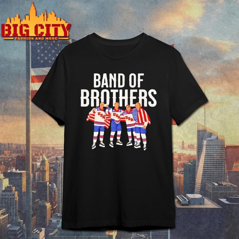 Band of Brothers Quinn Hughes Brady Tkachuk Jack Hughes Matthew Tkachuk at Winter Olympics Shirt