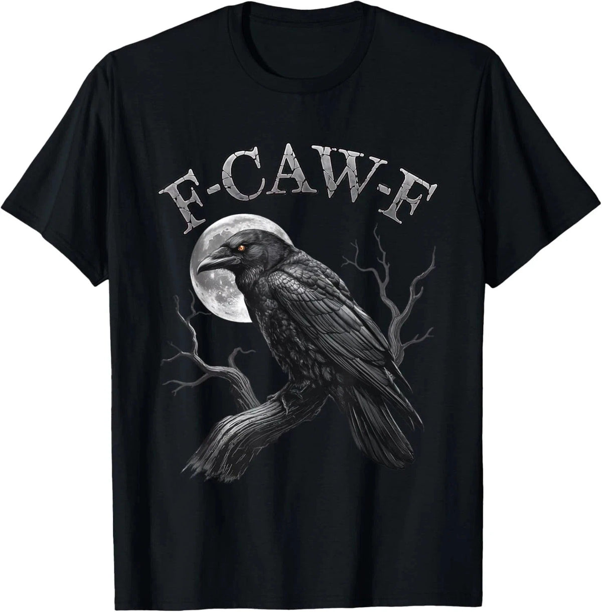 Black Crow, F-Caw-F Funny Black Bird moon Gothic Adult Humor Unisex Unisex