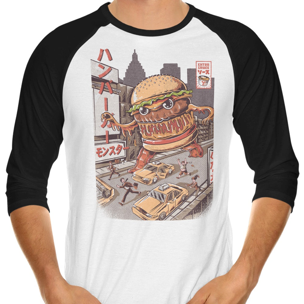 Burgerzilla - 3/4 Sleeve Raglan
