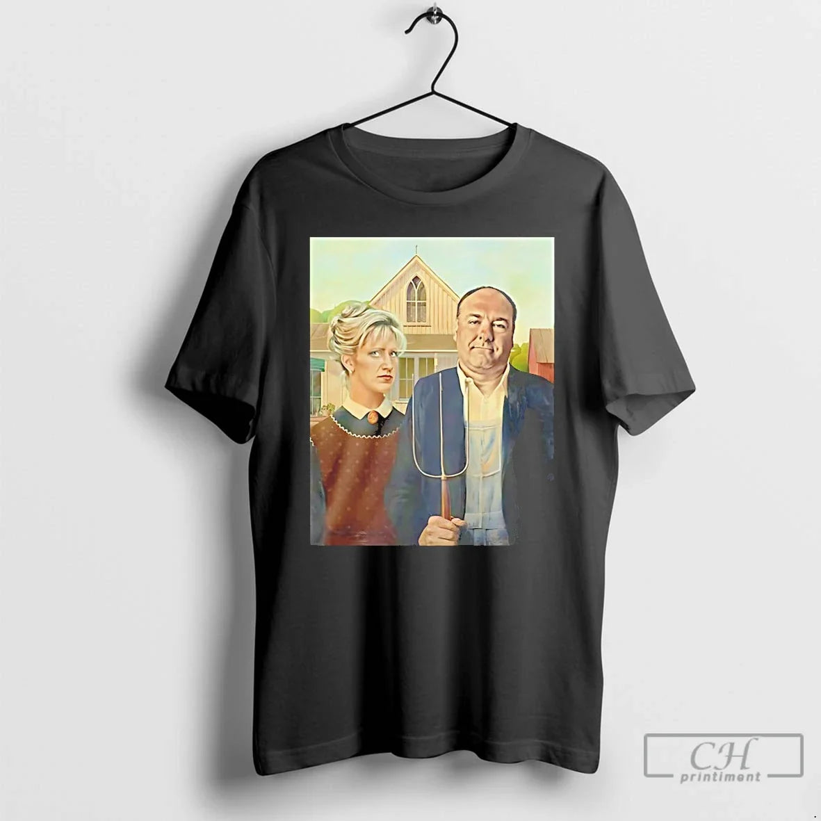 Classic American Gothic Grant Wood Retro T Shirts