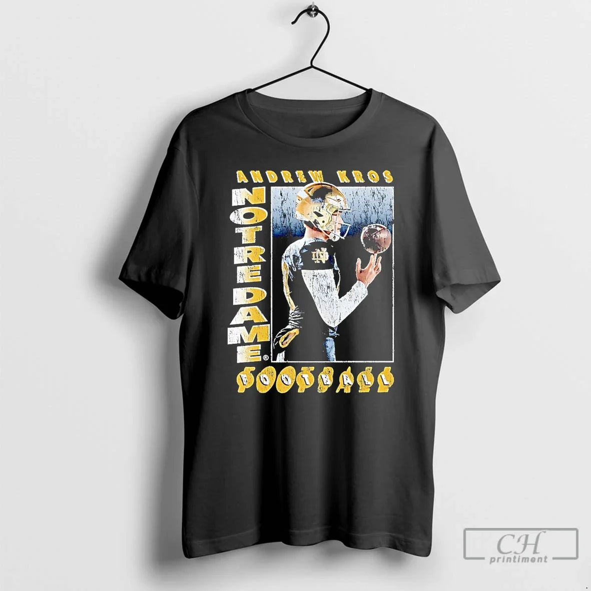Classic Andrew Kros 90s Graphic Notre Dame T Shirts