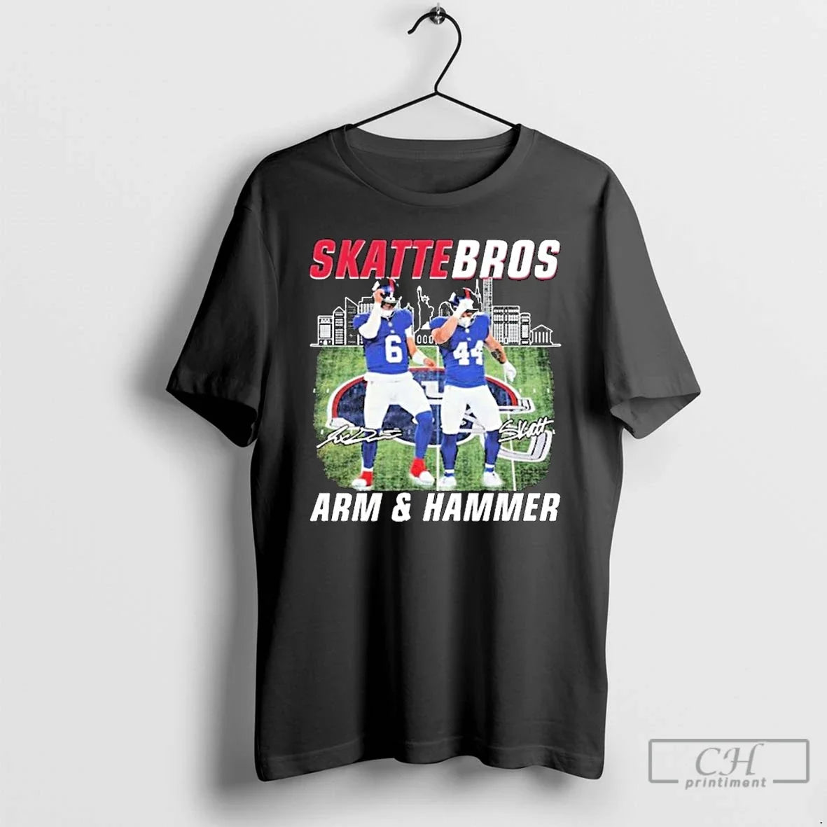 Classic Cam Skattebo And Jaxson Dart Skattebros Arm Hammer Signatures Long Sleve T Shirts