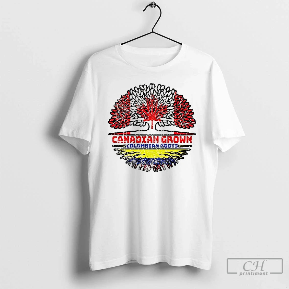 Classic Colombia Colombian Canadian Canada Tree Roots Flag T Shirts