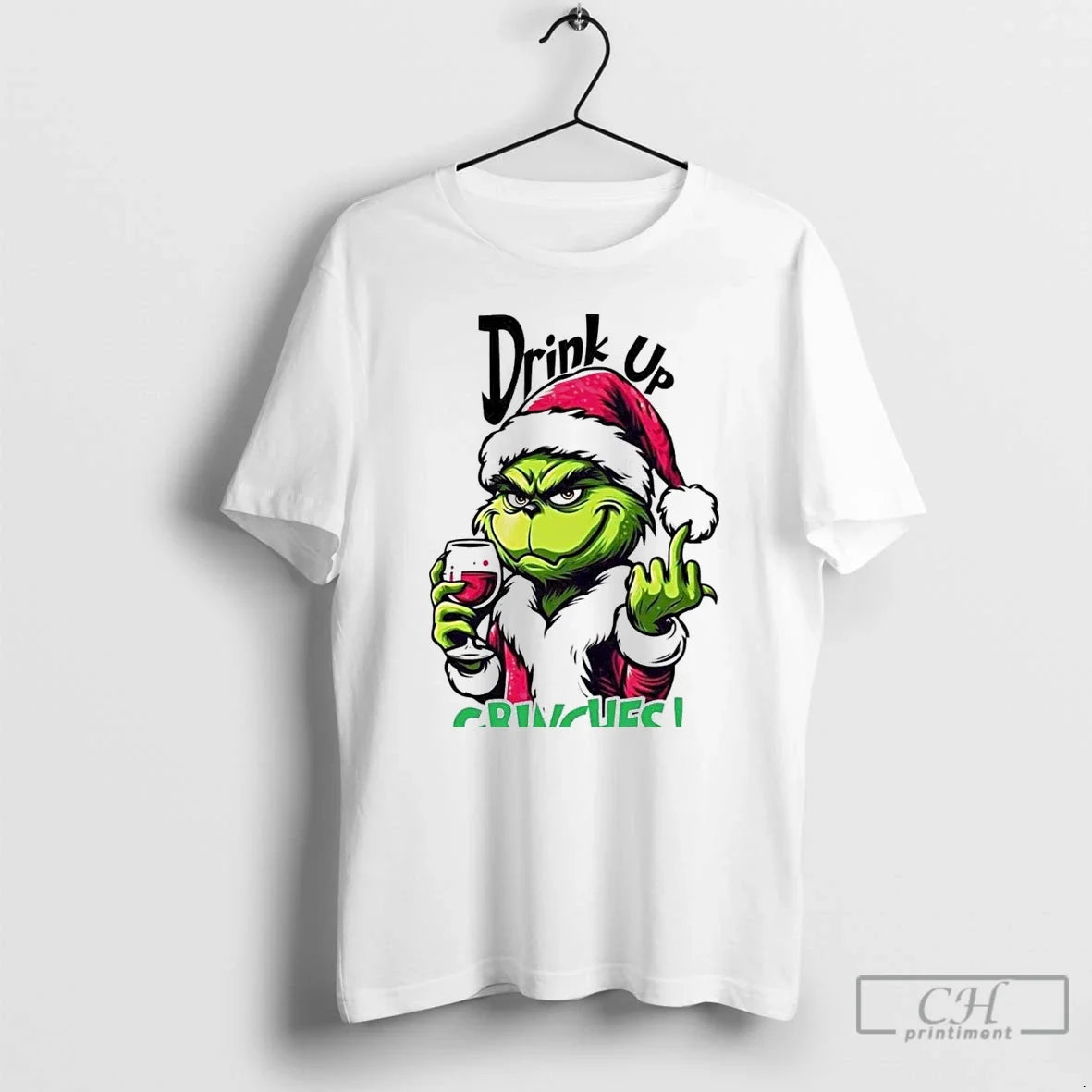 Classic Drink Up Grinches Christmas White T Shirts