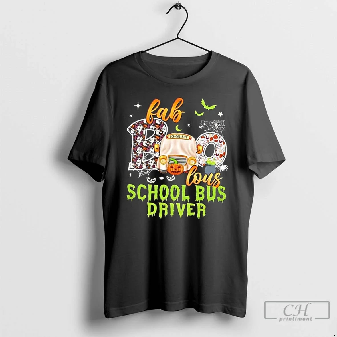 Classic Fab Boo Lous School Bus Driver Halloween T Shirts