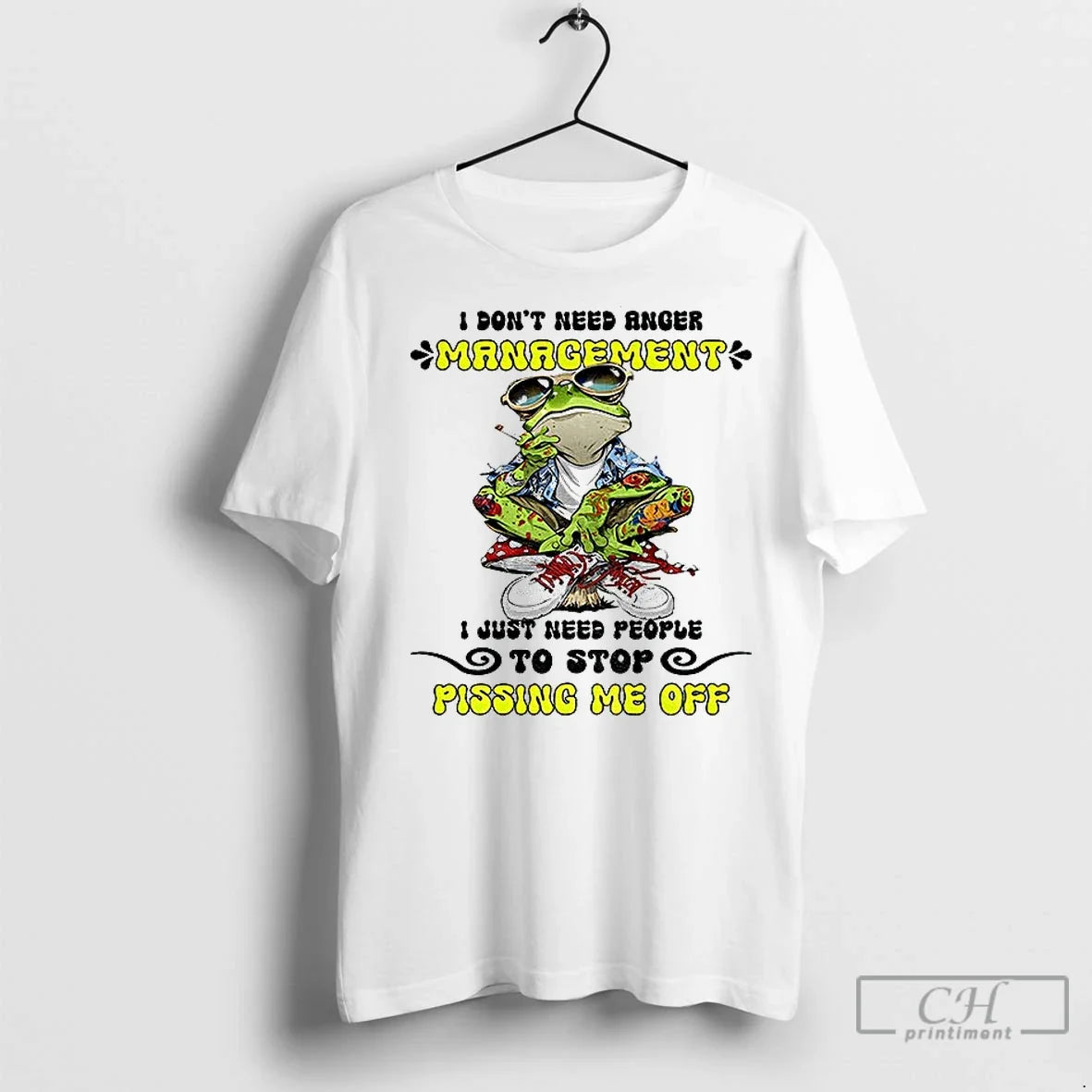 Classic Frog Smoking I Dont Need Anger Management I Just Need People To Stop Pissing