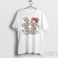Classic Happy New Year 2025 Disco Ball Retro Christmas White T Shirts