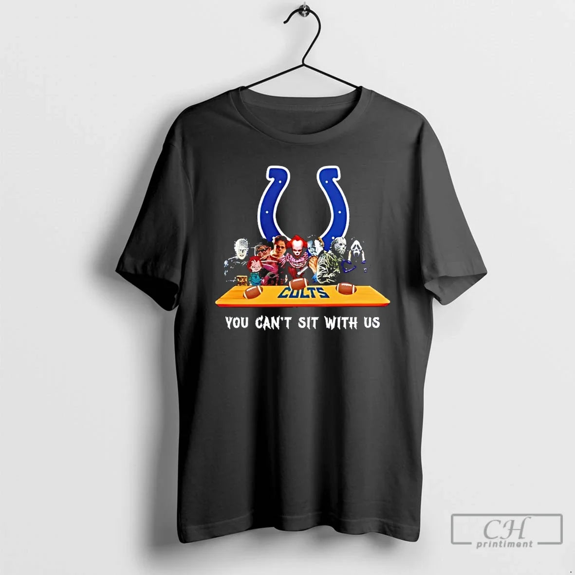 Classic Horror Movie Characters You Cant Sit With Us Indianapolis Colts Halloween T Shirts