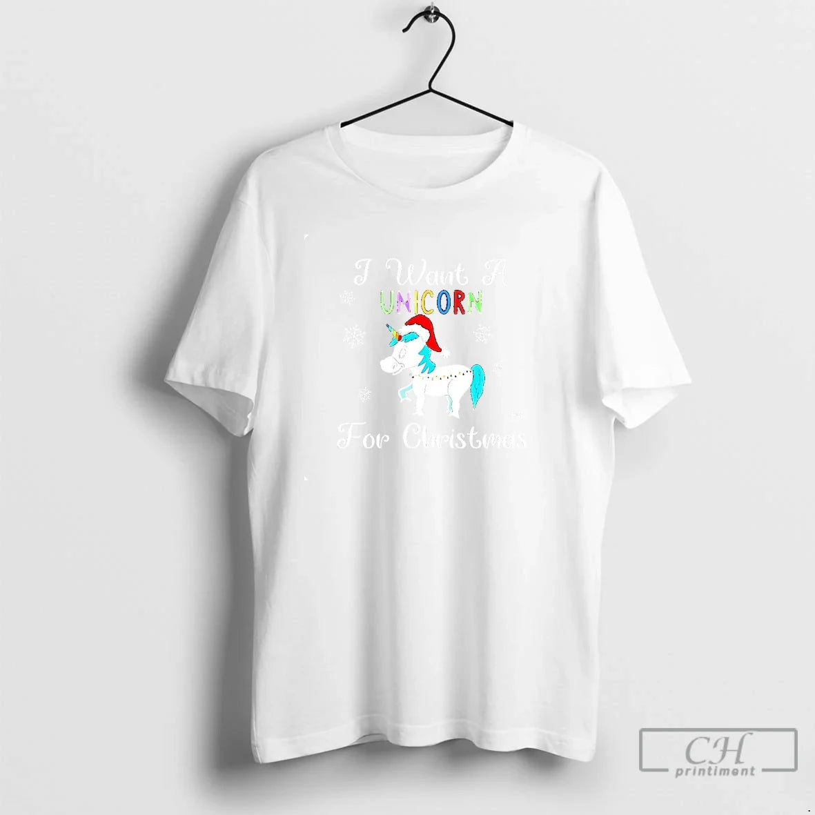Classic I Want A Unicorn For Christmas Holiday T Shirts