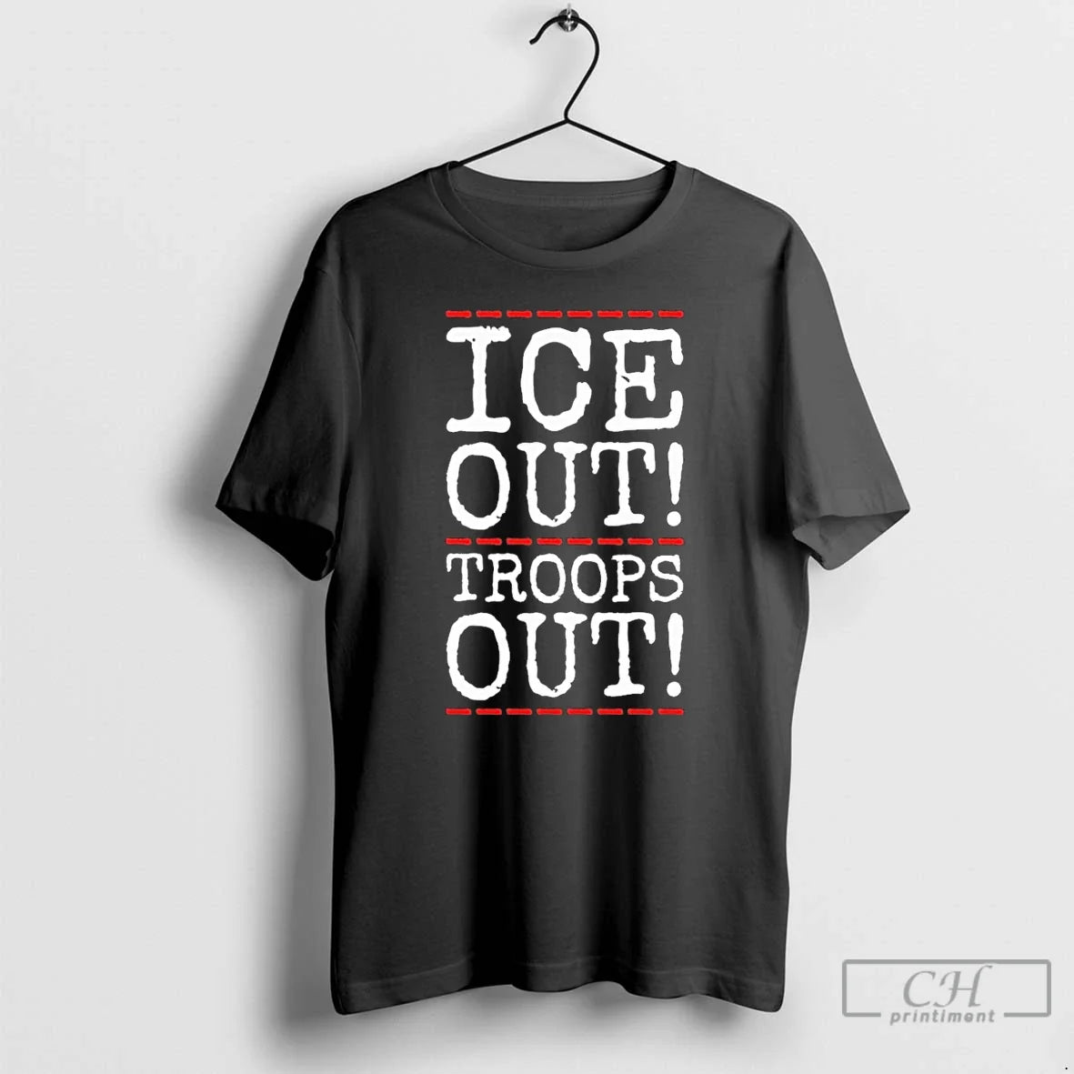 Classic Ice Out Troops Out Portland Frog Anti Ice T Shirts