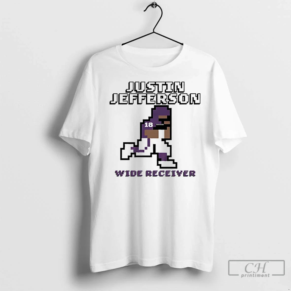 Classic Justin Jefferson Minnesota Vikings Wide Receiver Retro Baller