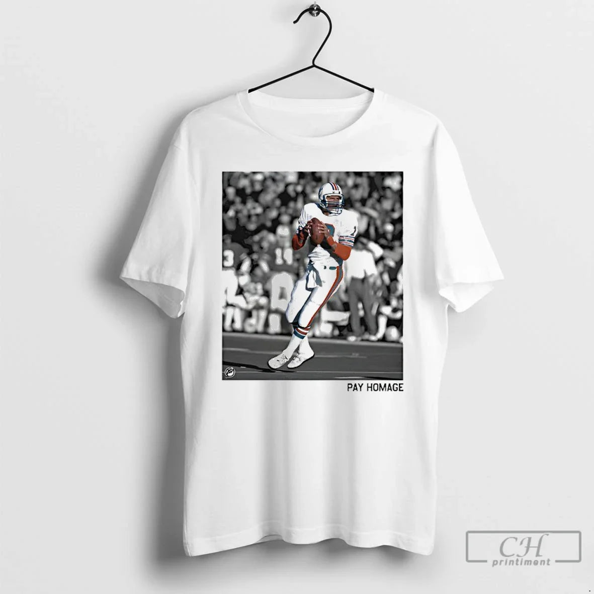 Classic Miami Dolphins Dan Marino Ash T Shirts
