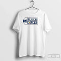 Classic Michigan Wolverines Block Cancer Ribbon T Shirts