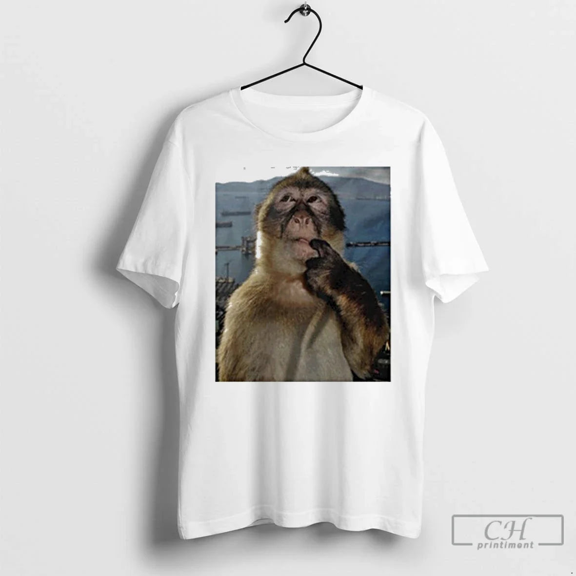Classic Monkey Thinking Meme T Shirts