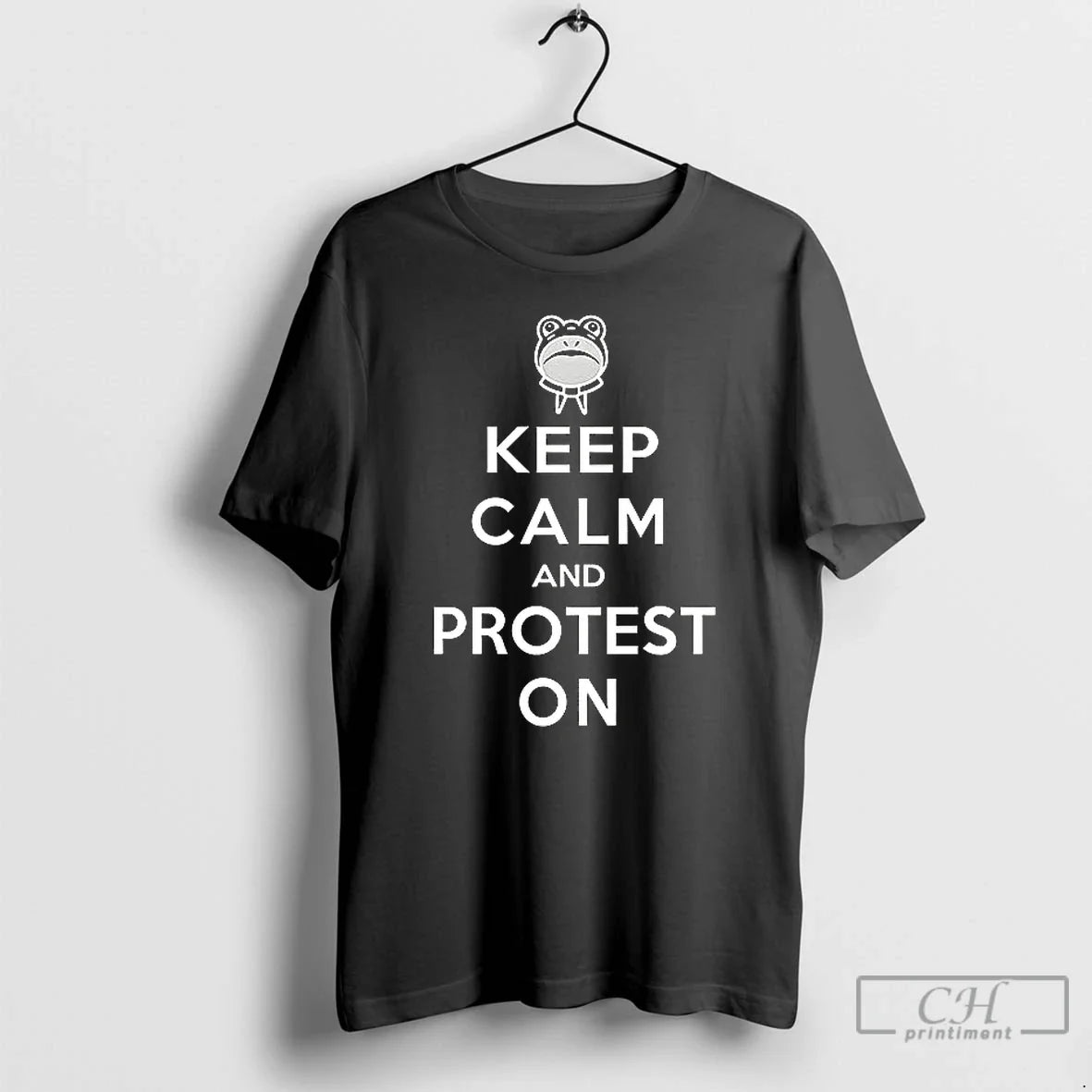 Classic Portland Frog Keep Calm And Protest On T Shirts