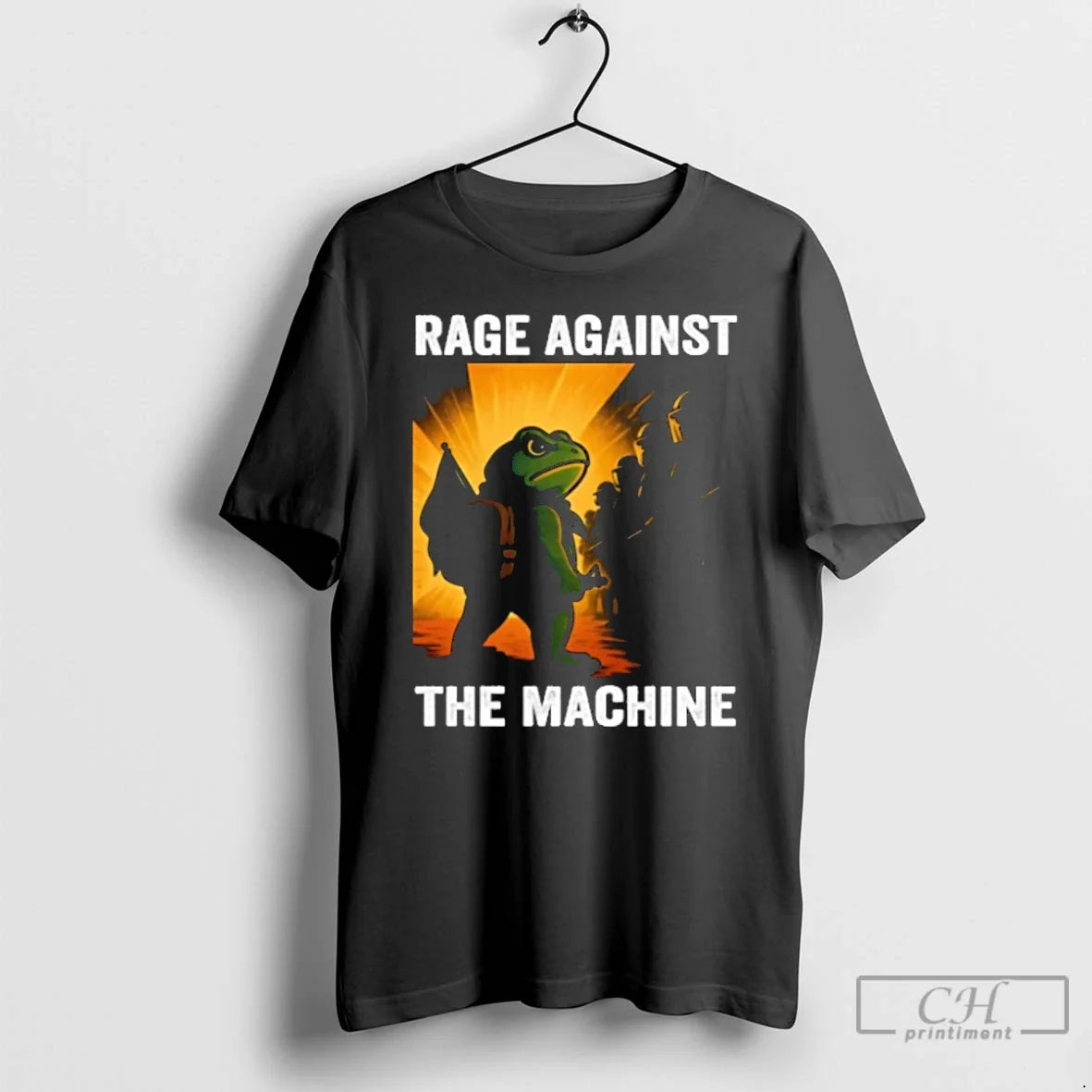 Classic Rage Against The Machine Frogs Together Strong T Shirts