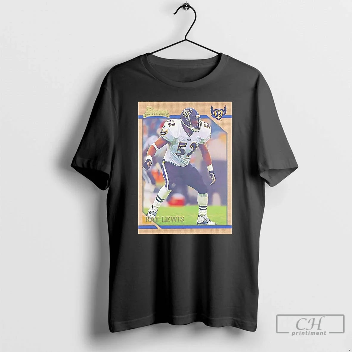Classic Ray Lewis Trading Card Baltimore Ravens T Shirts