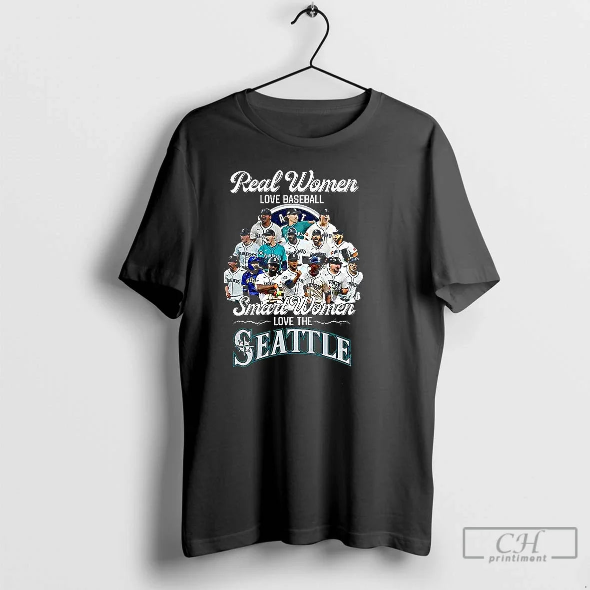 Classic Real Women Love Baseball Smart Women Love The Seattle Mariners 2025 T Shirts